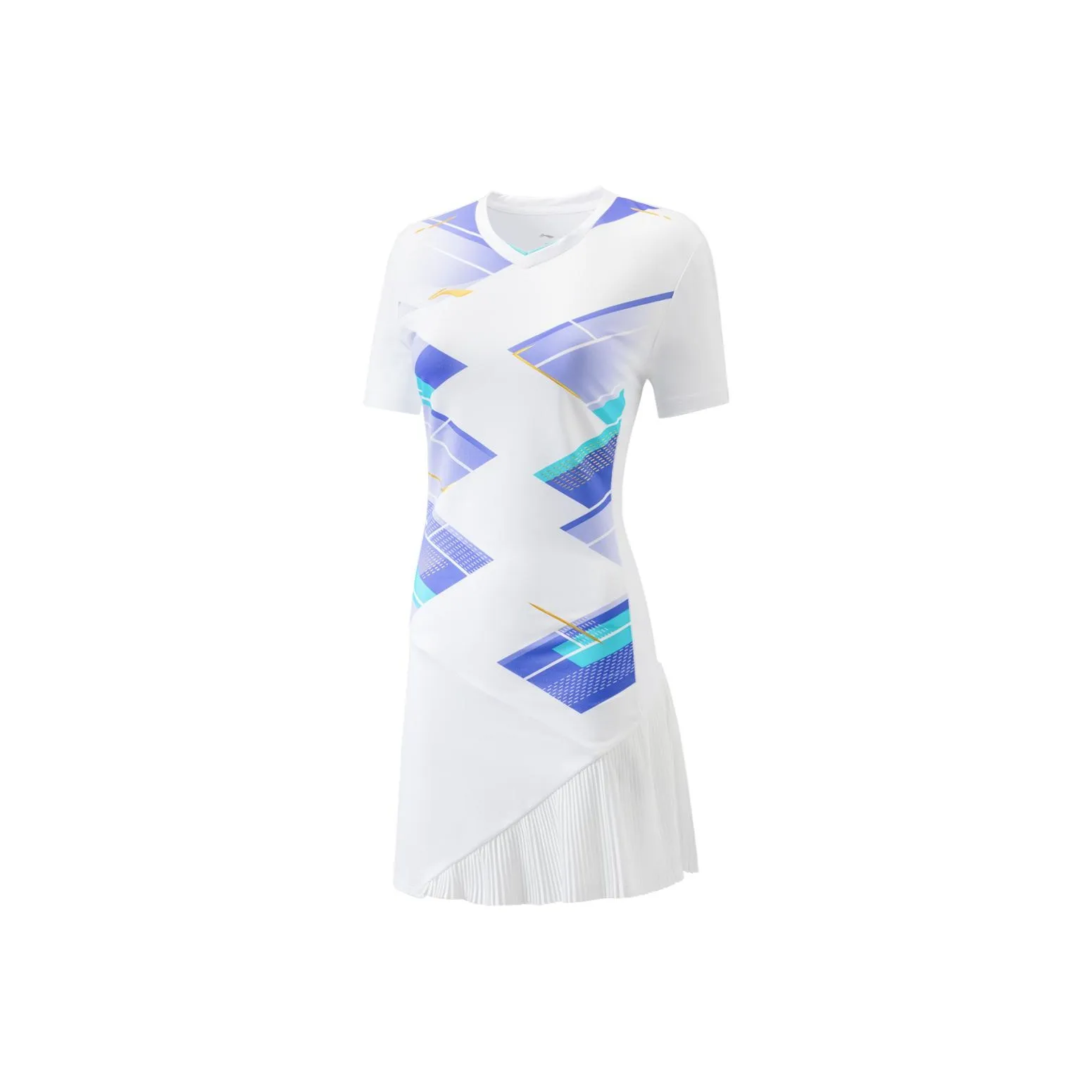 Подкладка Badminton series Короткий рукав Платье Женское Стандартное Белое