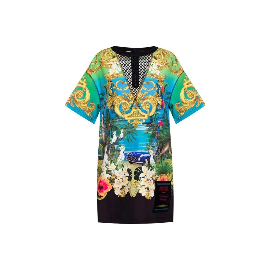 VERSACE Short Sleeved Dresses Women's Multicolor