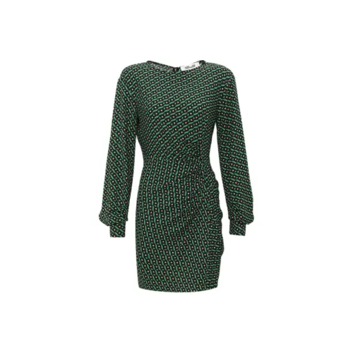 Diane von Furstenberg Зеленое Женское Длинное Платье с Рукавами