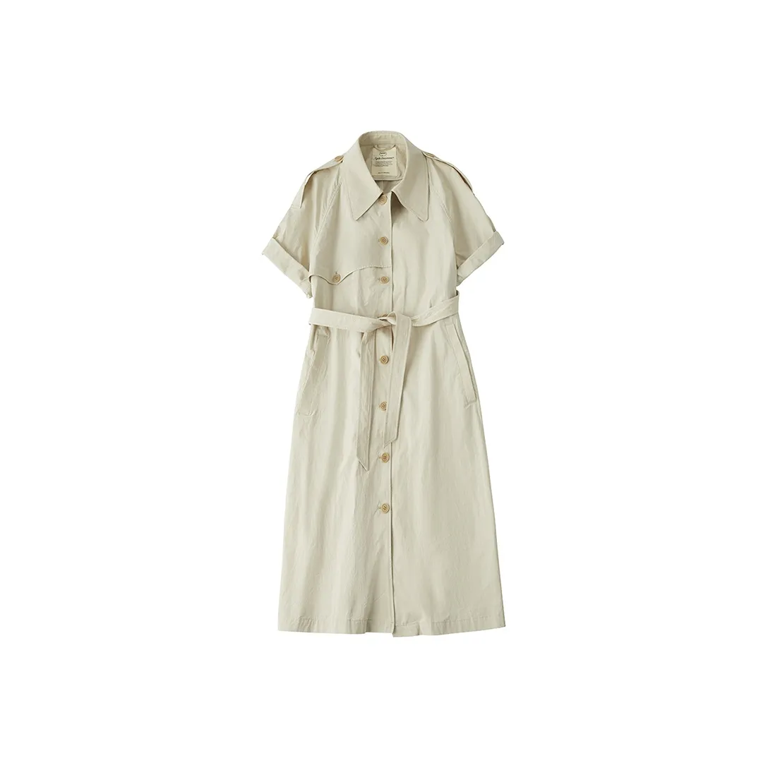 CYCLE DOCUMENT Короткий рукав Платье Женское Хаки