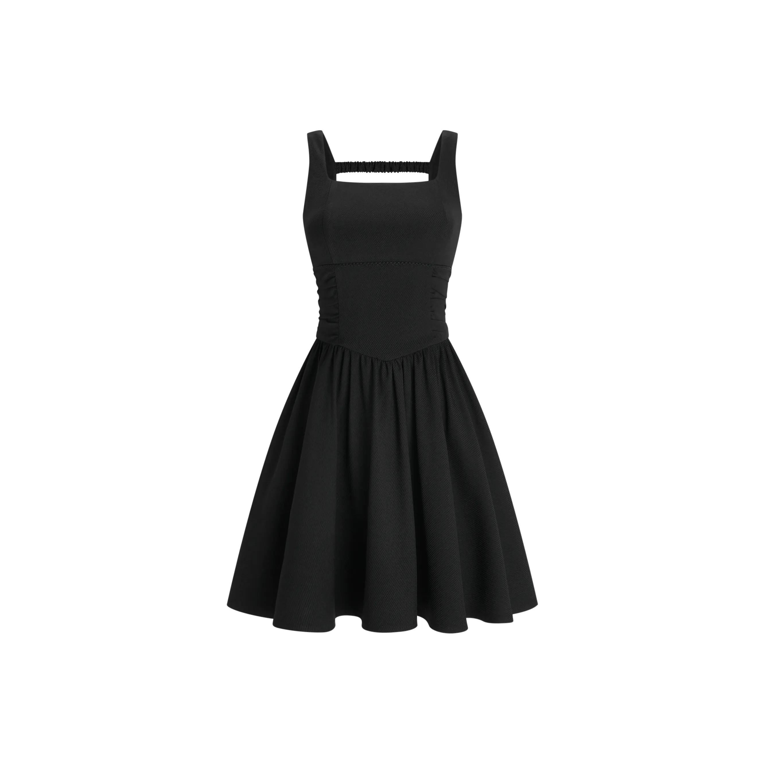 CHIWAWAMEME Черный укороченный женский слиплатье