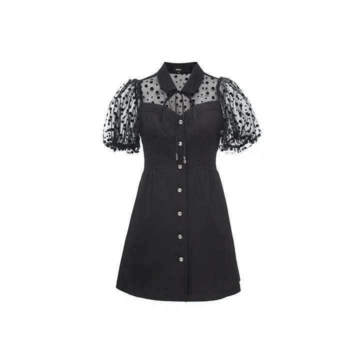 ONLY Short Sleeved Dresses Women's Black Denim