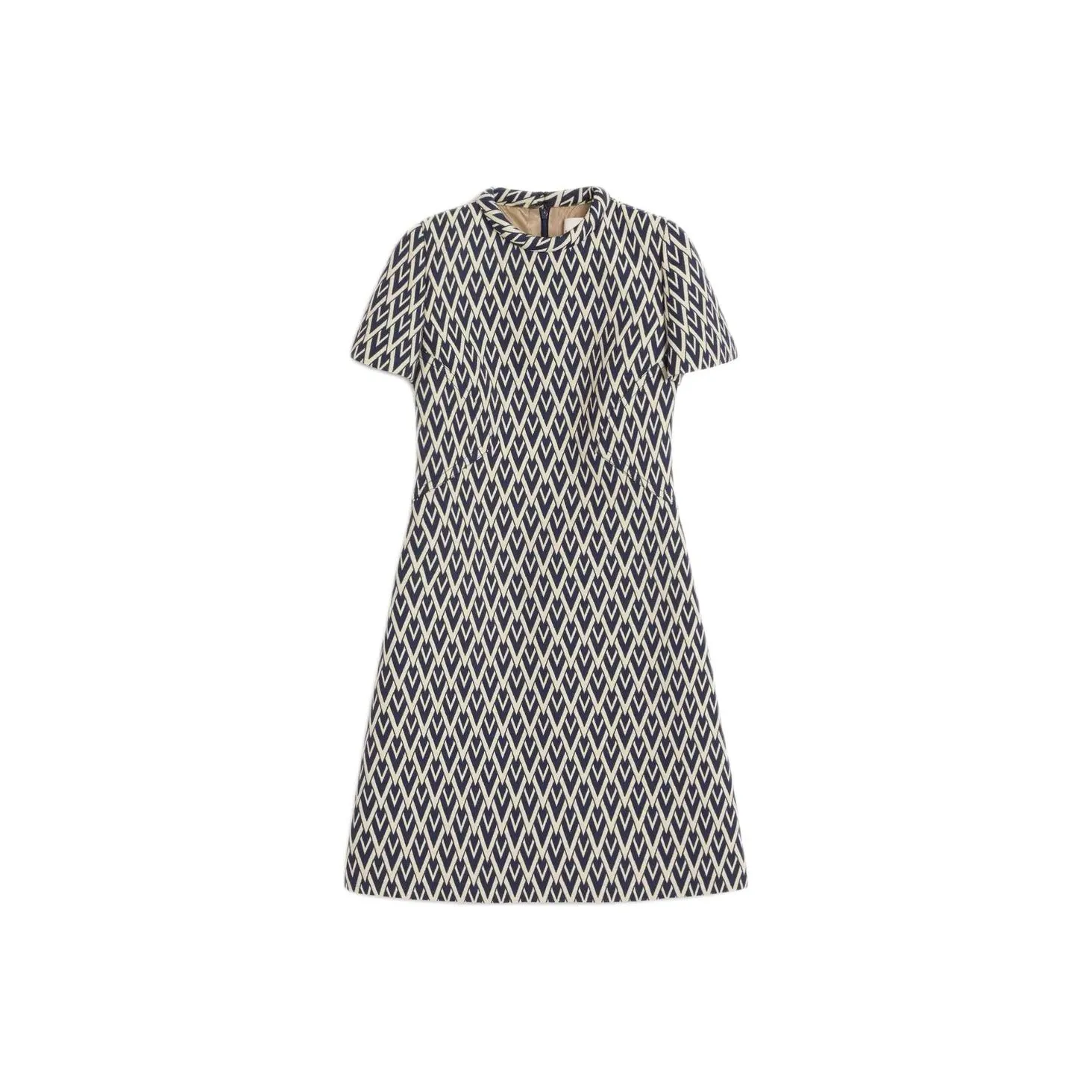 Valentino All Over Patterned Short Sleeved Mini Dress