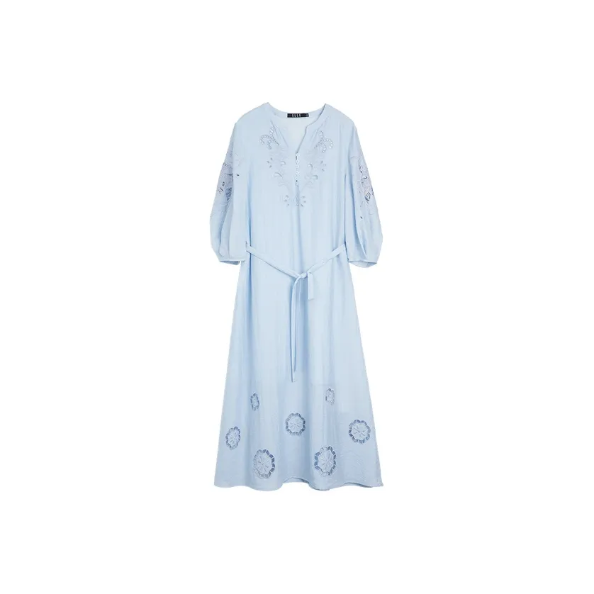 ELLE Long Sleeved Dress Women's Blue