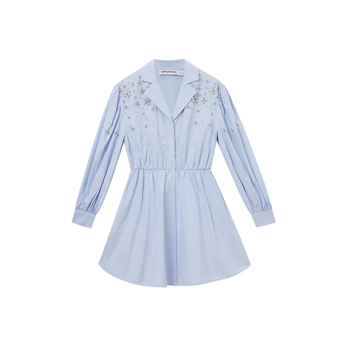 Self portrait Long Sleeved Dress Women's Misty Blue
