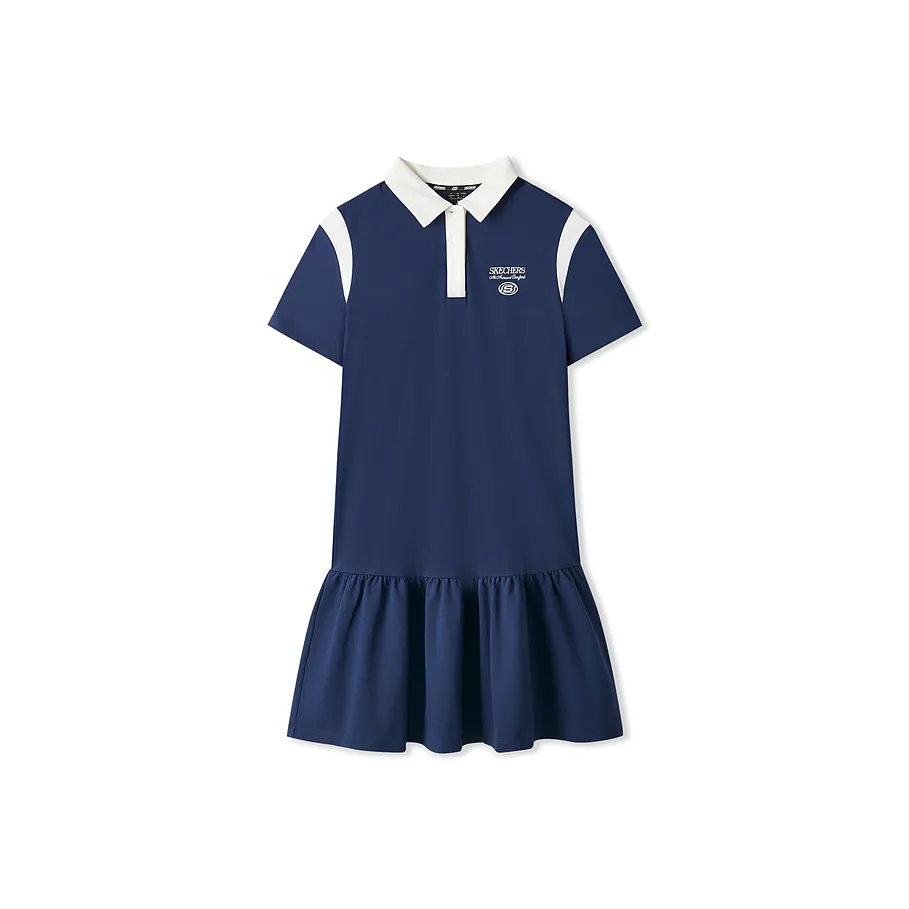 Skechers Sports Life Collection Short Sleeved Dresses Women's Marine Blue