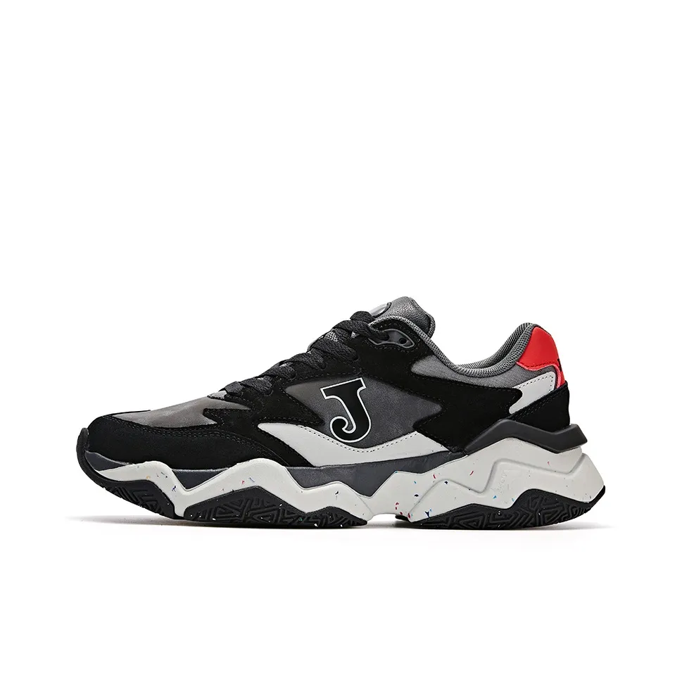 Joma Abrasion Resistant Slip Resistant Low Top Platform Casual Shoes Men's Black Gray