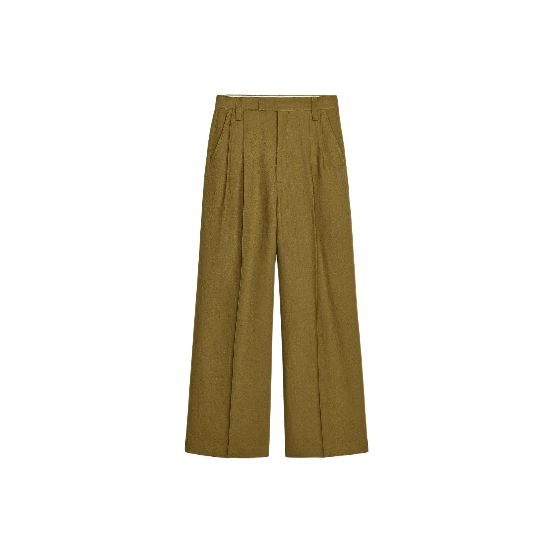 ZARA ZW Series Casual Pants Women's Olive Green
