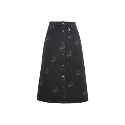 VERO MODA J1G Черный деним Цвет Женские джинсовые длинные юбки