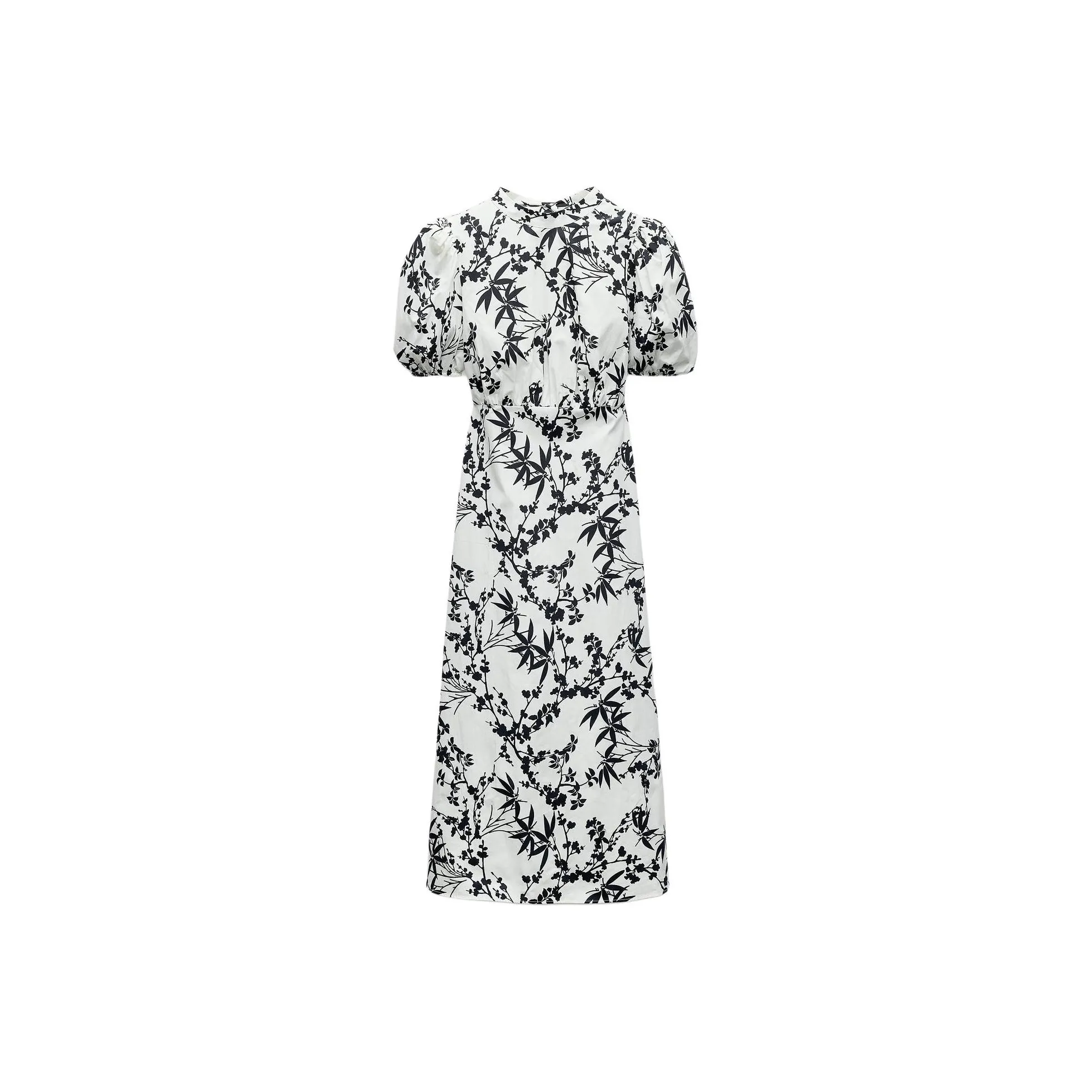 ZARA Short Sleeved Dresses Women's White/Black