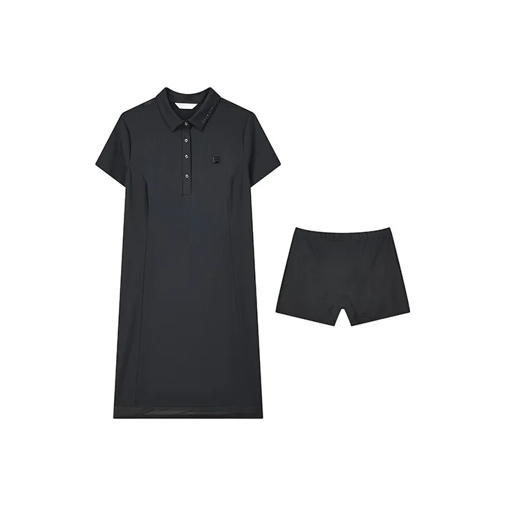 FILA Athletics Short Sleeved Dresses Women's Pitch Black