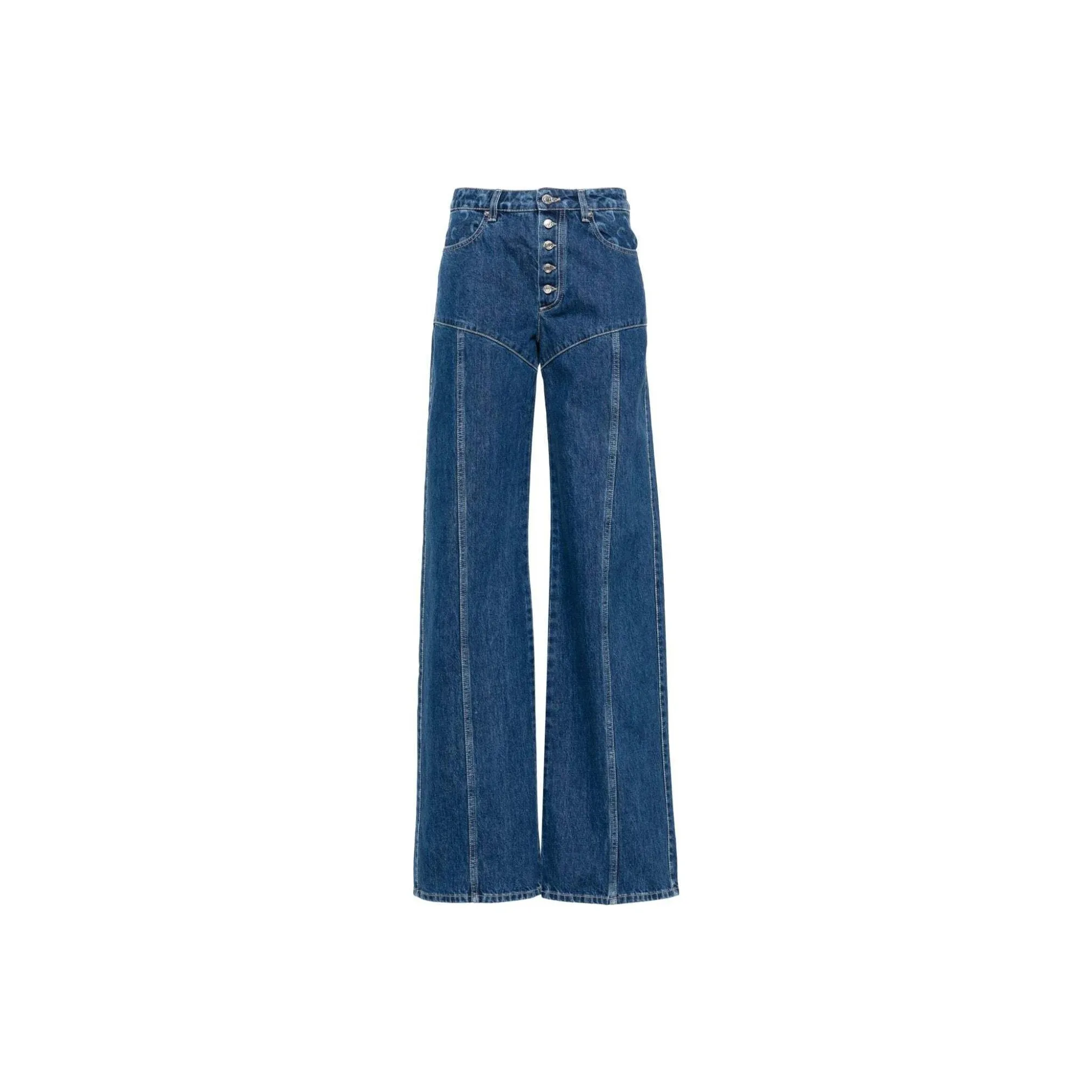 Marine Serre Deadstock Wide leg Jeans