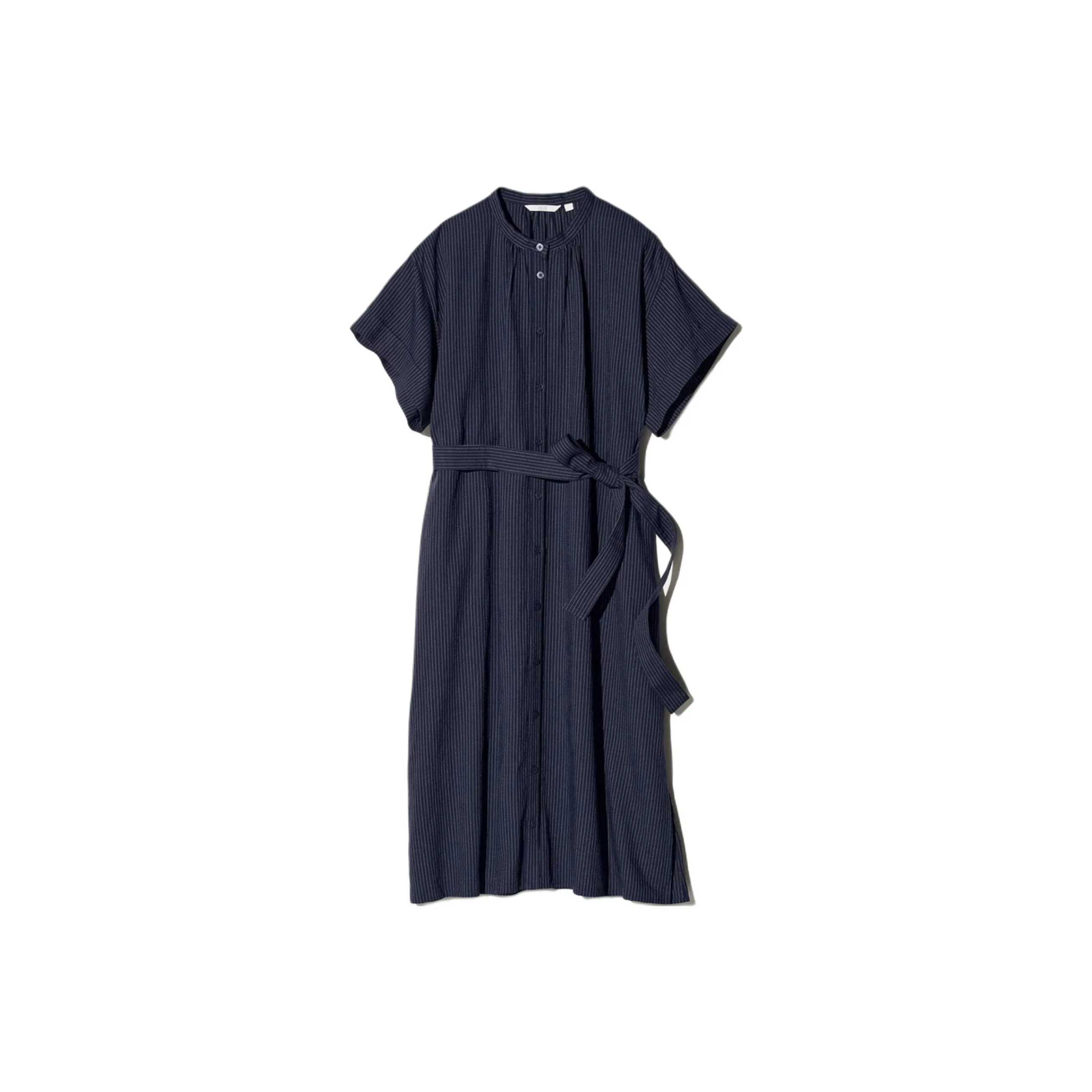 UNIQLO Короткий рукав Платье Женское Темно-синий