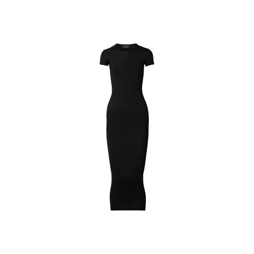 WARDROBE.NYC Black Женские Короткие Платья с Рукавами