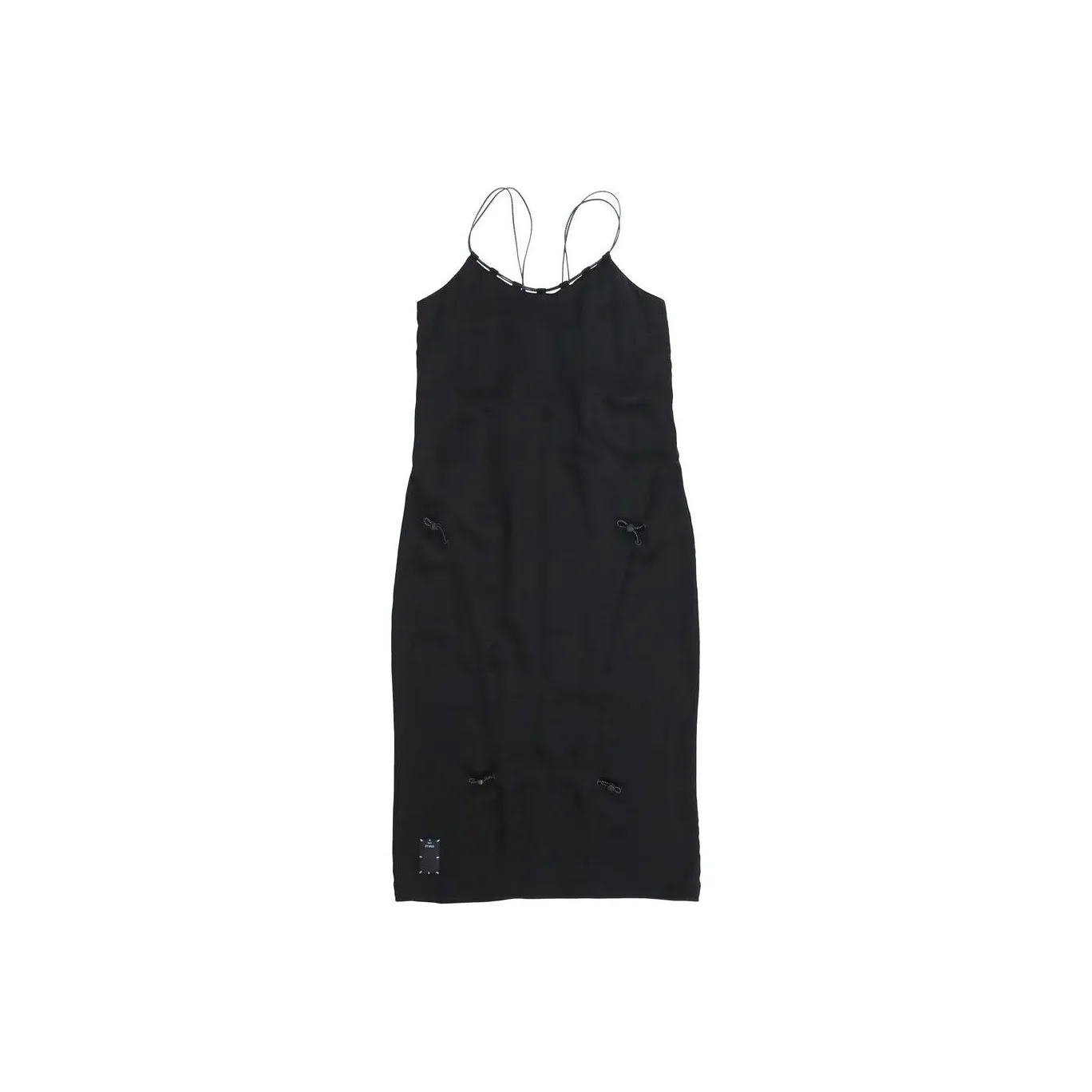 Mcq Drawstring Silk Midi Dress