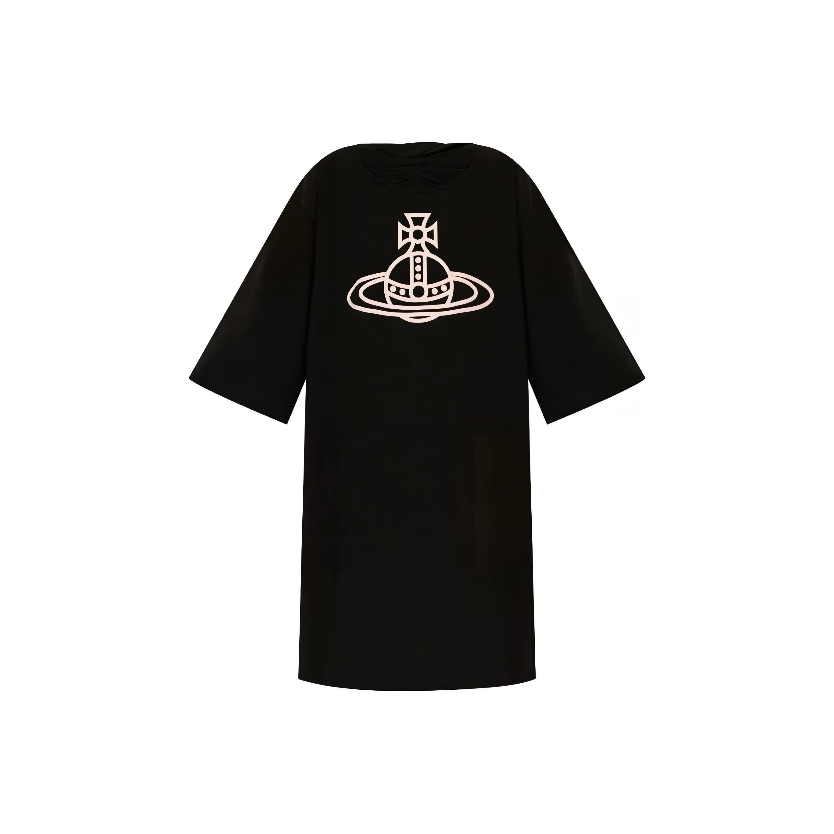 Vivienne Westwood Logo Printed Crewneck Oversized Dress