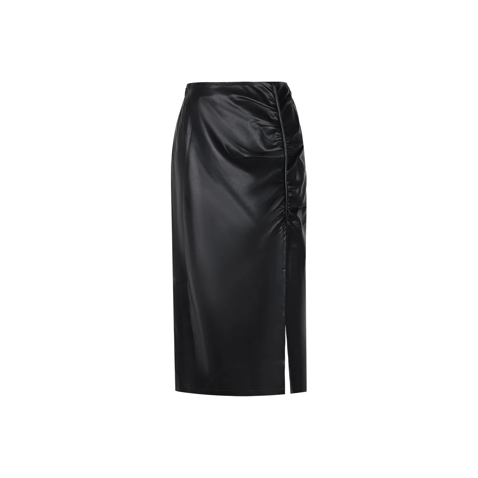 THE SEA LIFE Кожа Длинная Юбка Женская Черная Маг