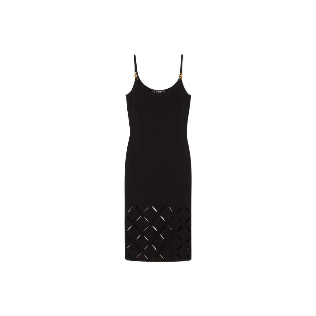VERSACE Cut Out Sleeveless Dress