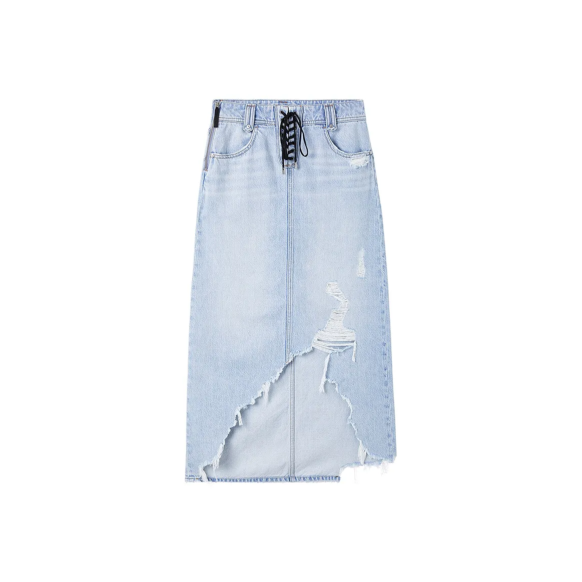 Miss Sixty Деним Длинная Юбка Женская Светло-Синяя