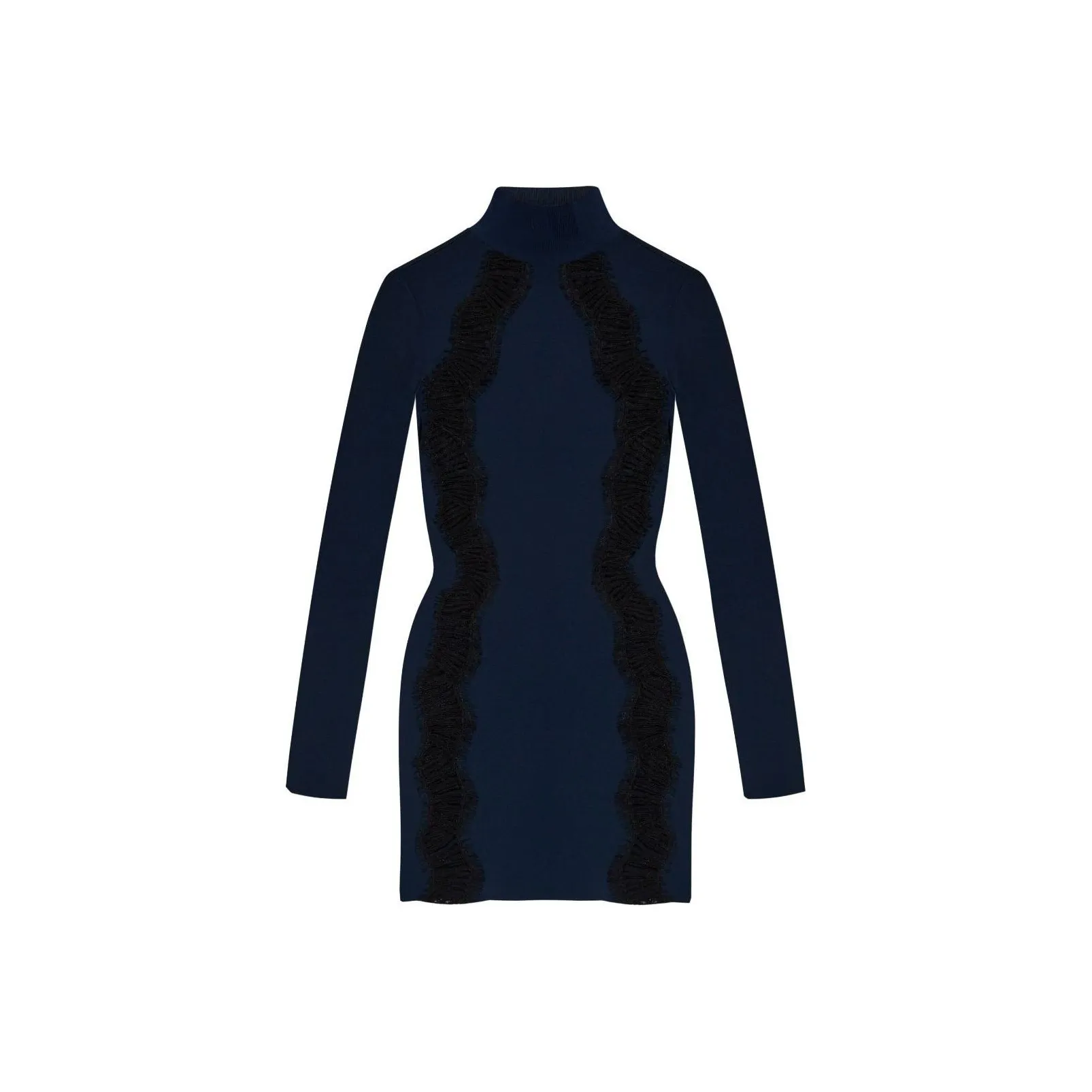 Stella McCartney Lace Inserts High Neck Mini Dress