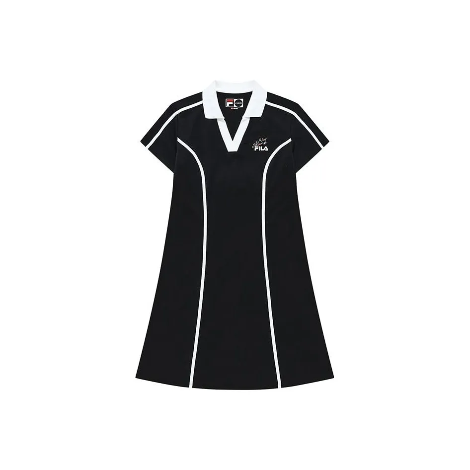 FILA FUSION Short Sleeved Dress Women's Pitch Black
