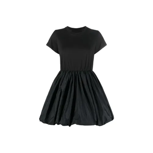 RED VALENTINO Черное Женское Короткое Платье с Рукавами