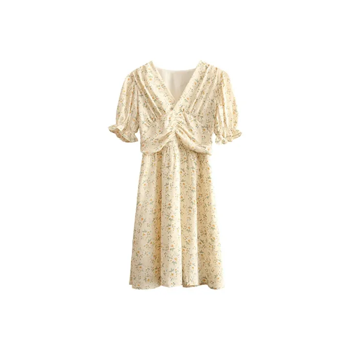 ETSE Short Sleeved Dress Women's Apricot
