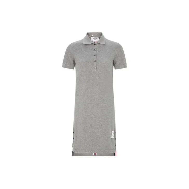 THOM BROWNE Asymmetric Hem Mini Polo Dress