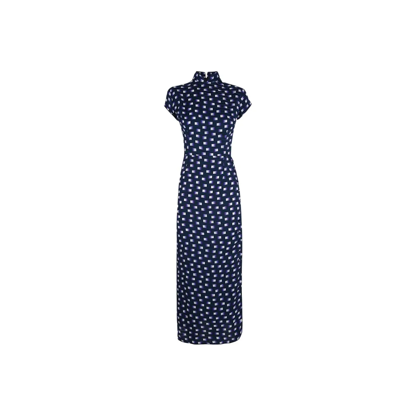 AMLUL Short Sleeved Dress Women's Marine Blue