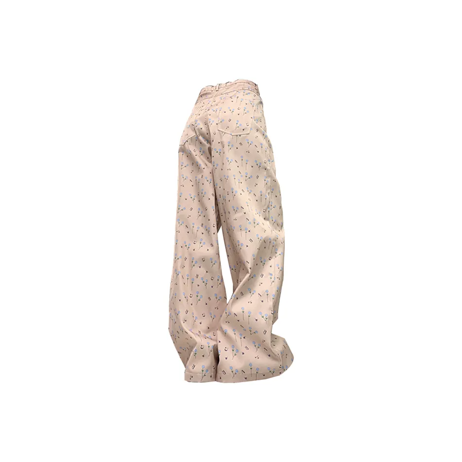 COVT Голубой цветок Женские Повседневные Брюки