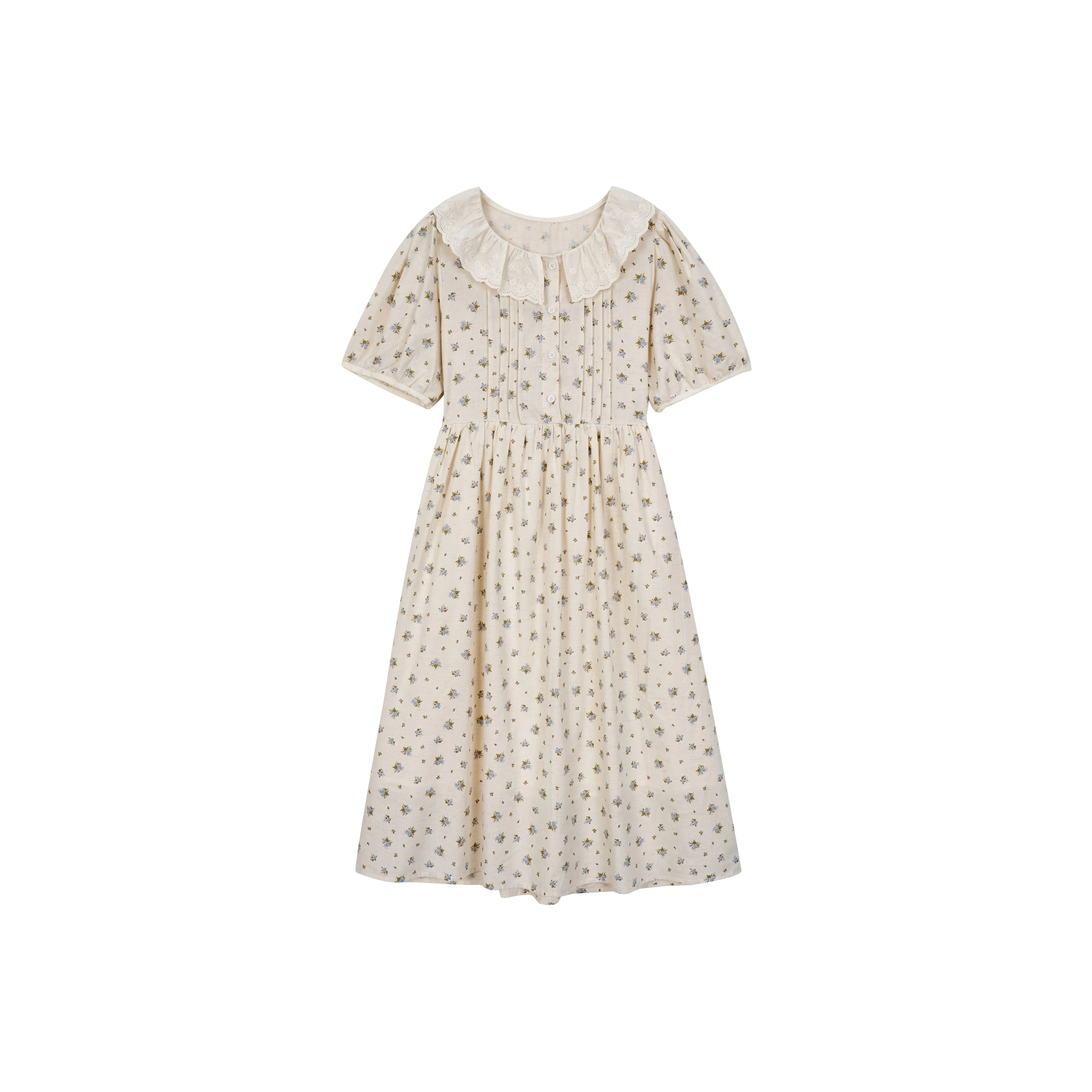 Лето будет проведено после ужина. Короткий рукав платье женское экрю