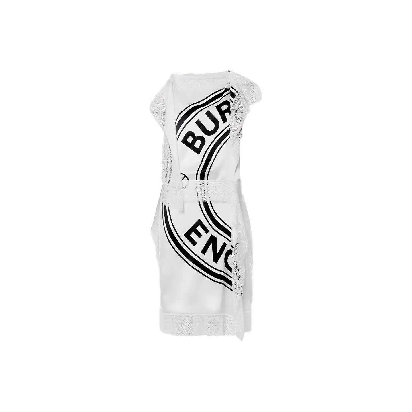 Burberry Lace Detail Logo Graphic Dress