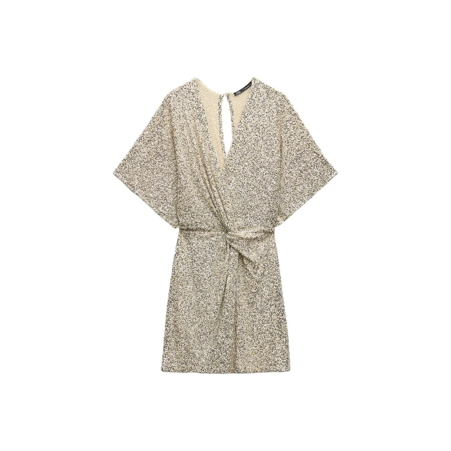 ZARA Short Sleeved Dresses Women's Silver