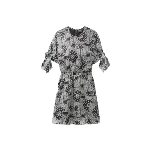 THE KOOPLES Темно-серый Женские Платья с Коротким Рукавом