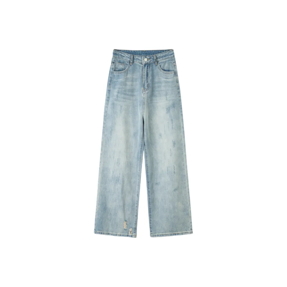 ZXZA Джинсы Женские Бежевый Хаки Синий