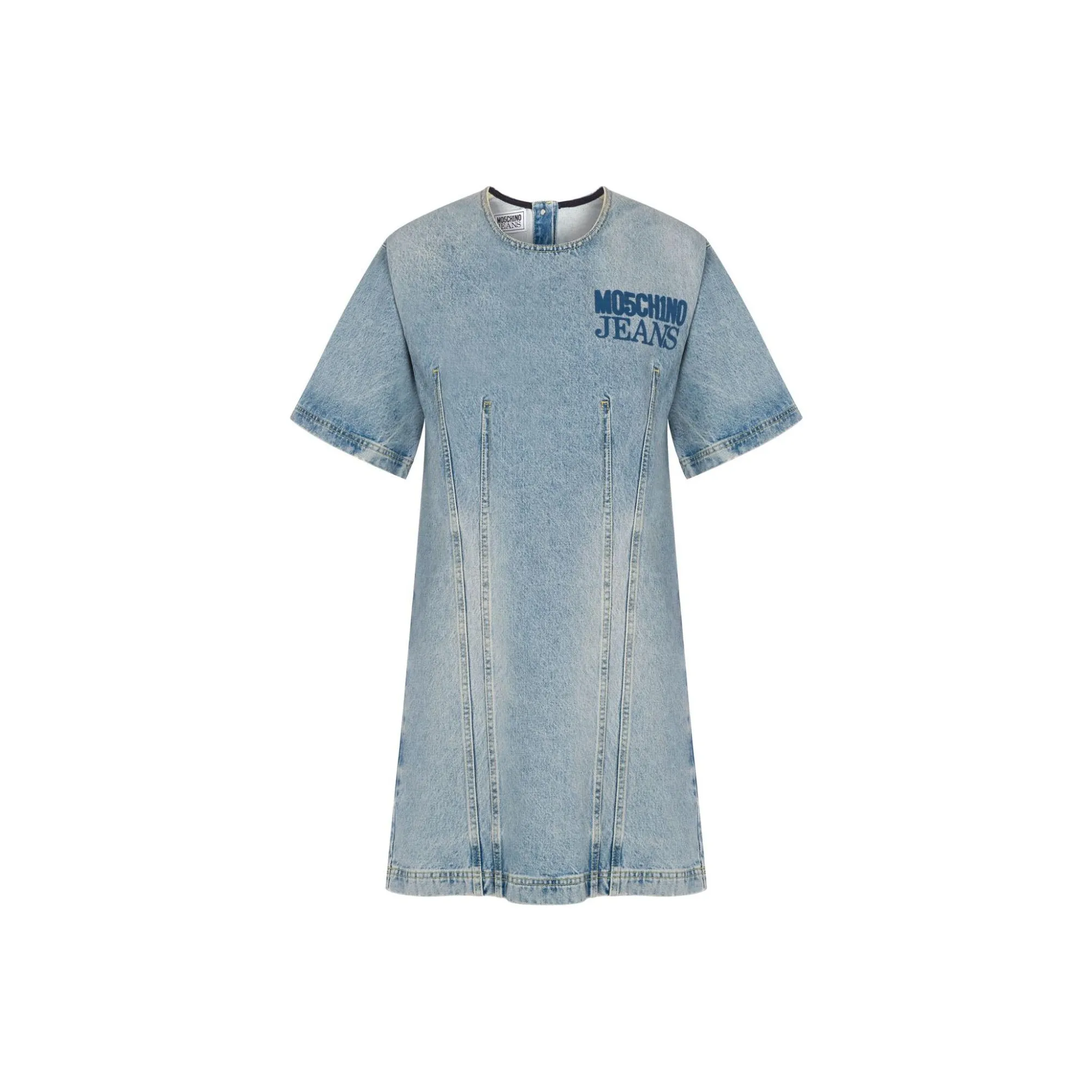 MOSCHINO Jeans Logo Print Denim Dress