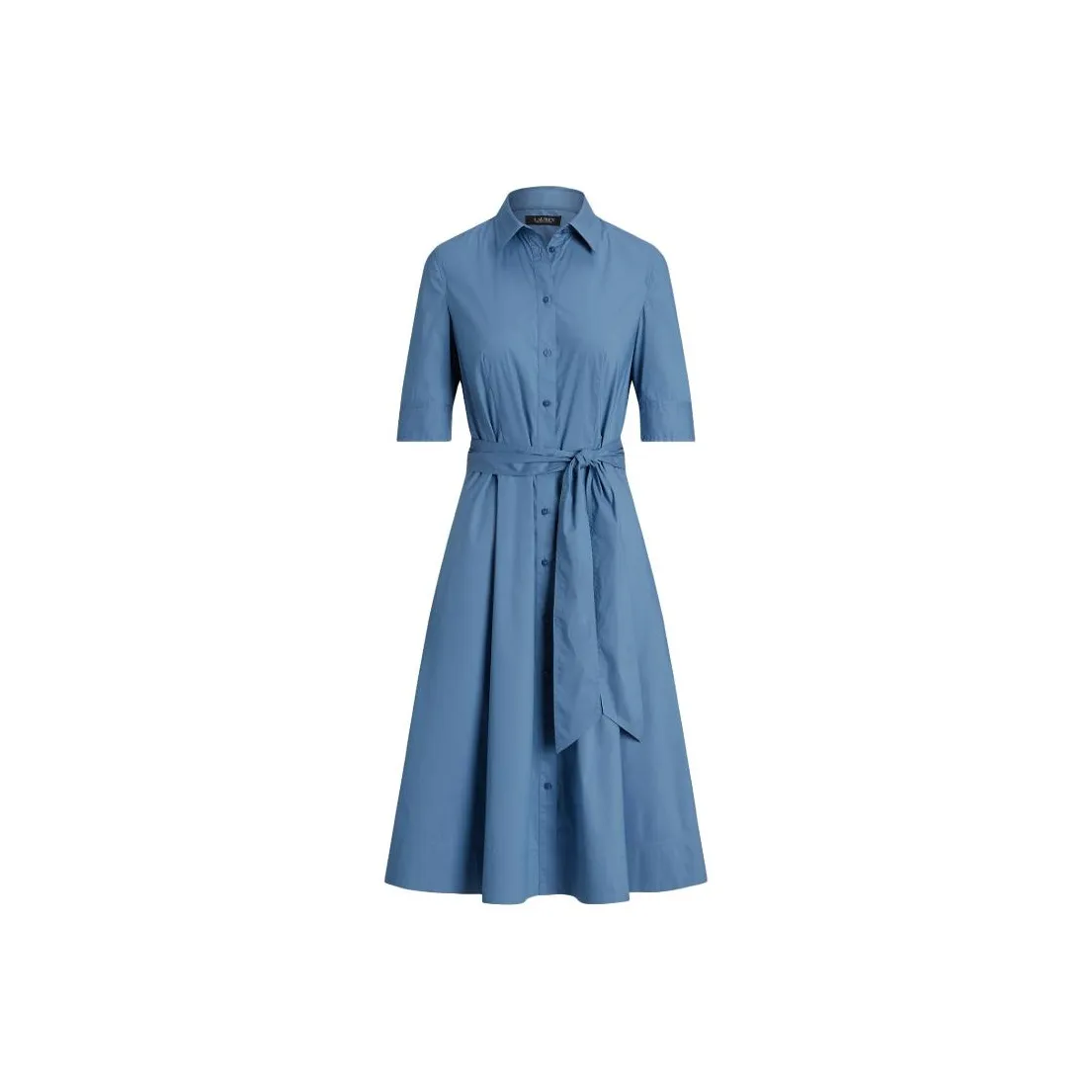 LAUREN RALPH LAUREN SS24 Короткое платье с короткими рукавами женское светло-небесно-голубой