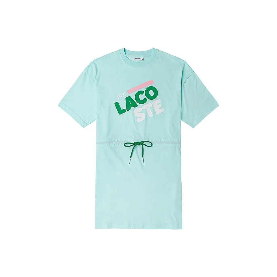 LACOSTE Short Sleeved Dresses Women's Light Blue