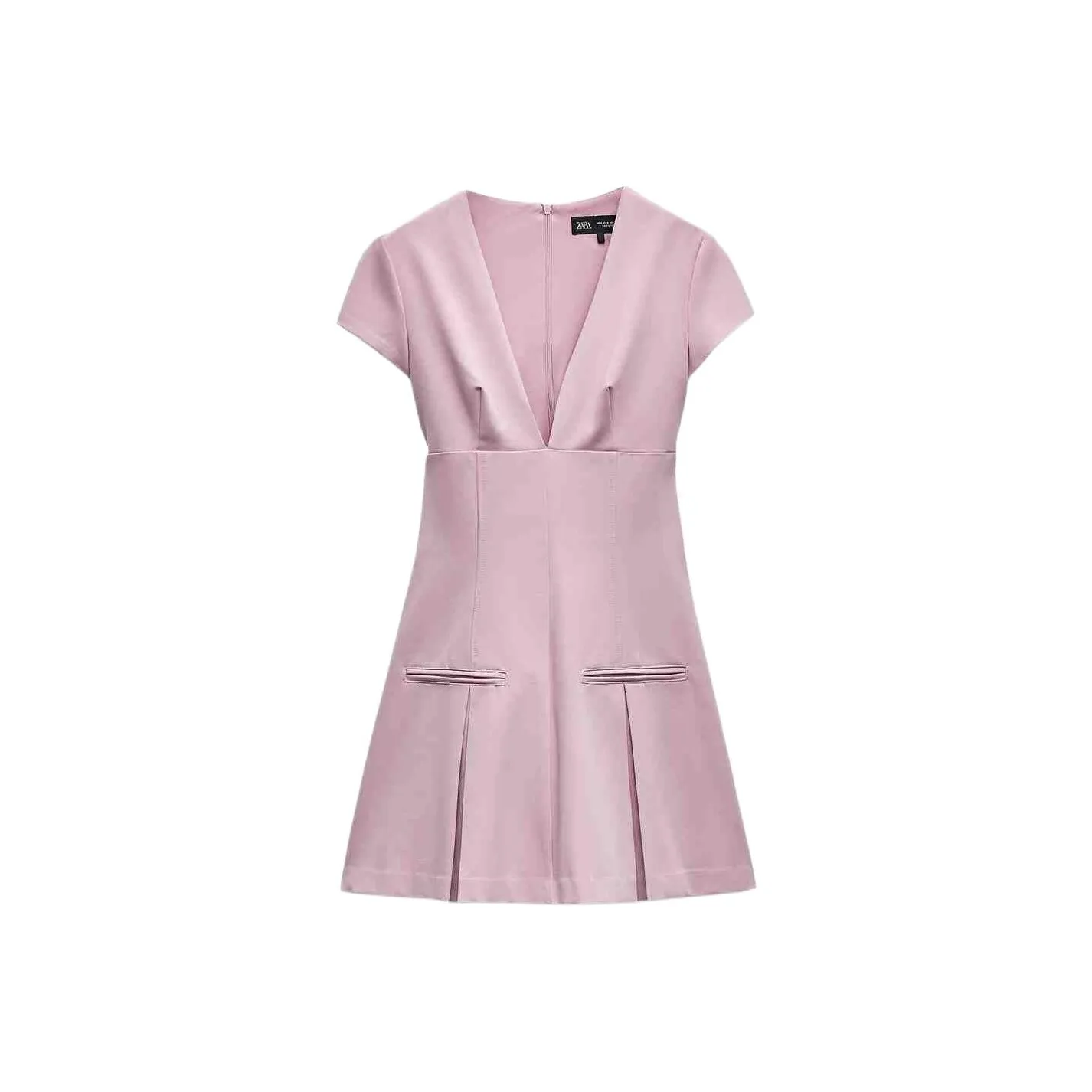 ZARA Trf Short Sleeved Dress Women's Pink