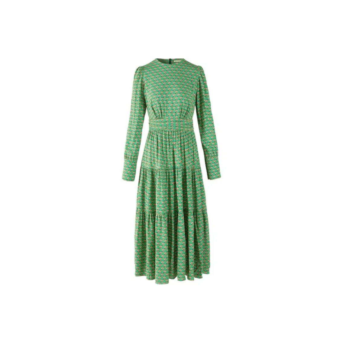 III VIVINIKO Long Sleeved Dress Women's Print Green