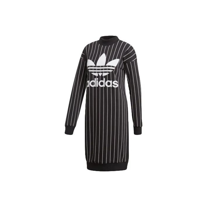 Adidas Originals Long Sleeved Dresses Women's Black