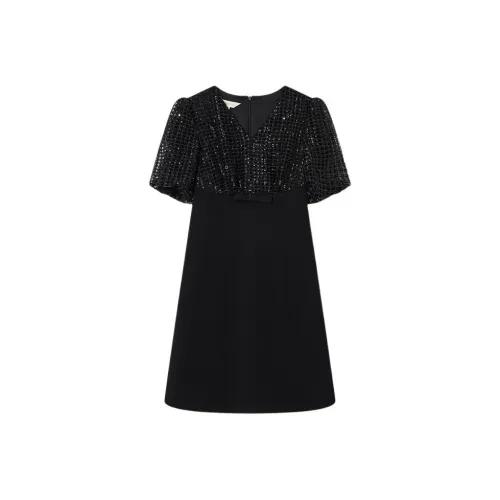 YINER GoodLand Black Женские Короткие Платья с Рукавами