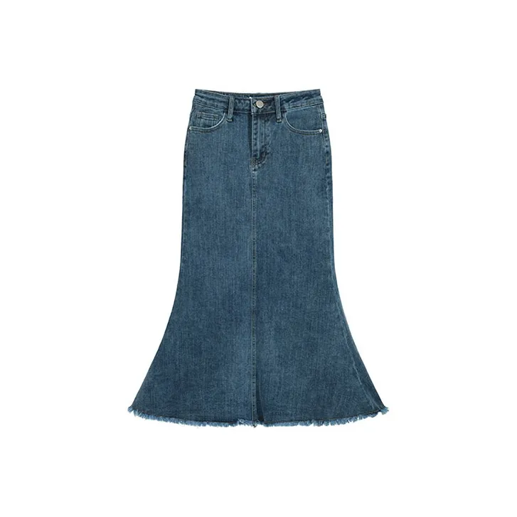 LOKUINTUS Denim Long Skirts Women's Blue