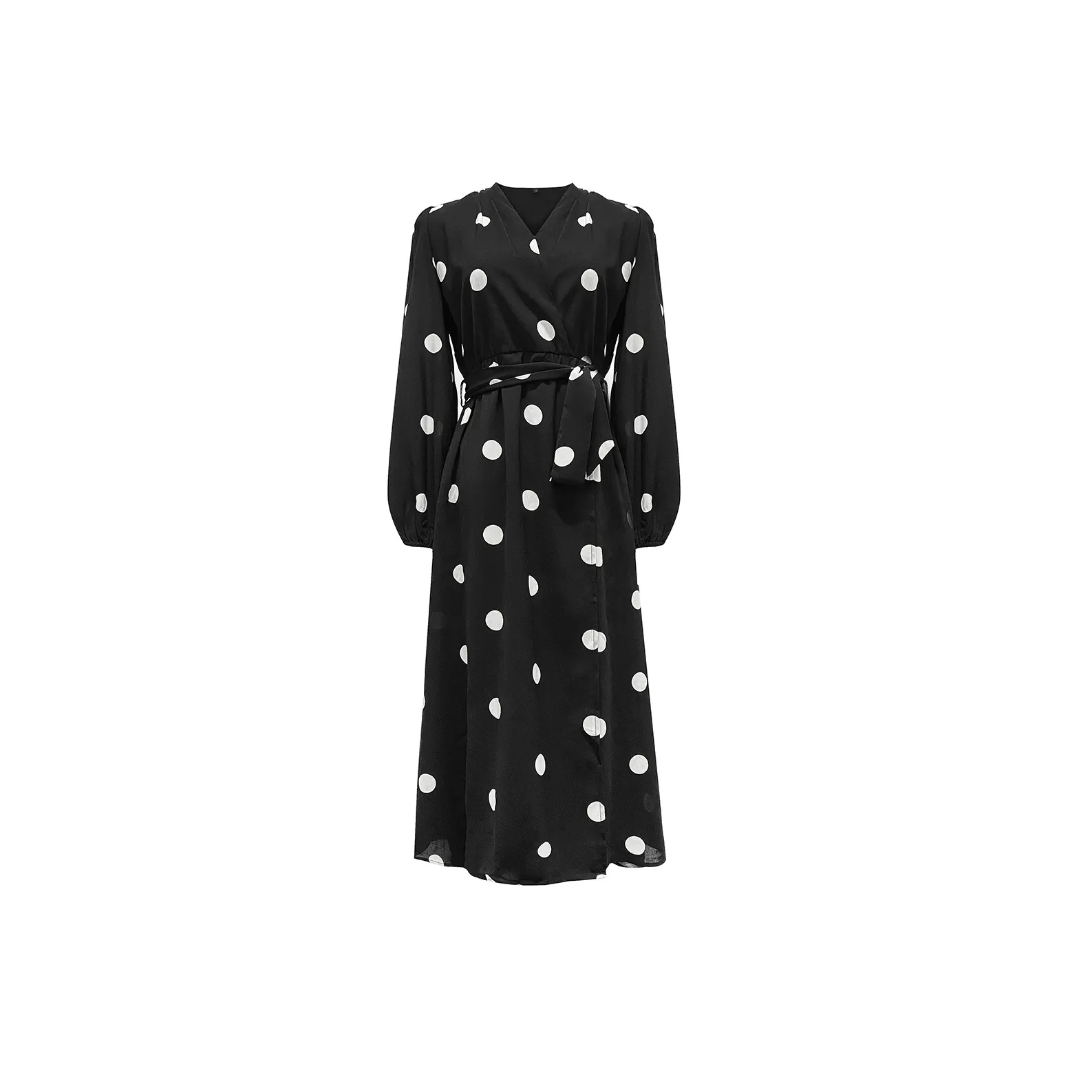 FOREVER 21 Черное Женское Длинное Платье с Рукавами