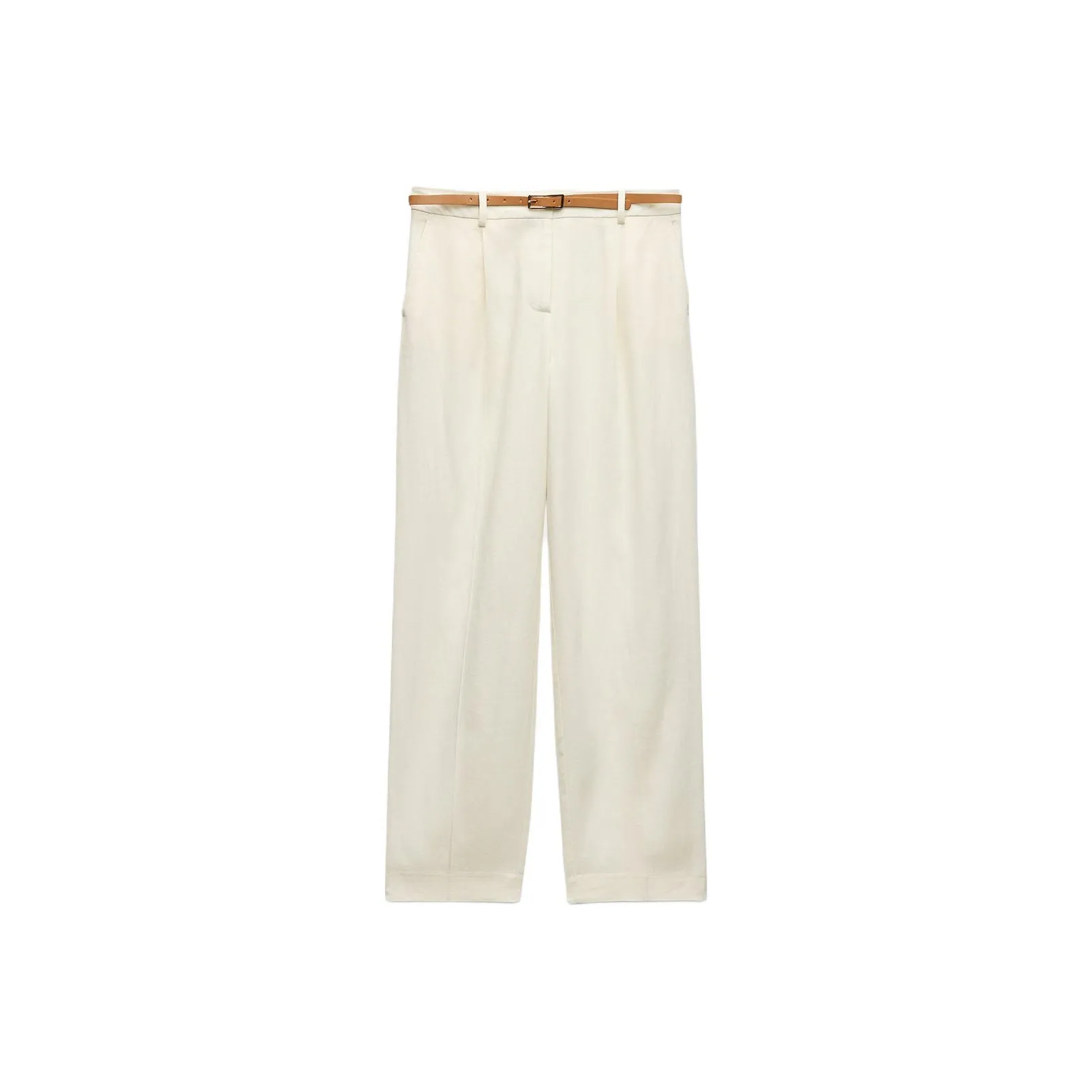 ZARA Повседневные брюки Женские Морозный белый