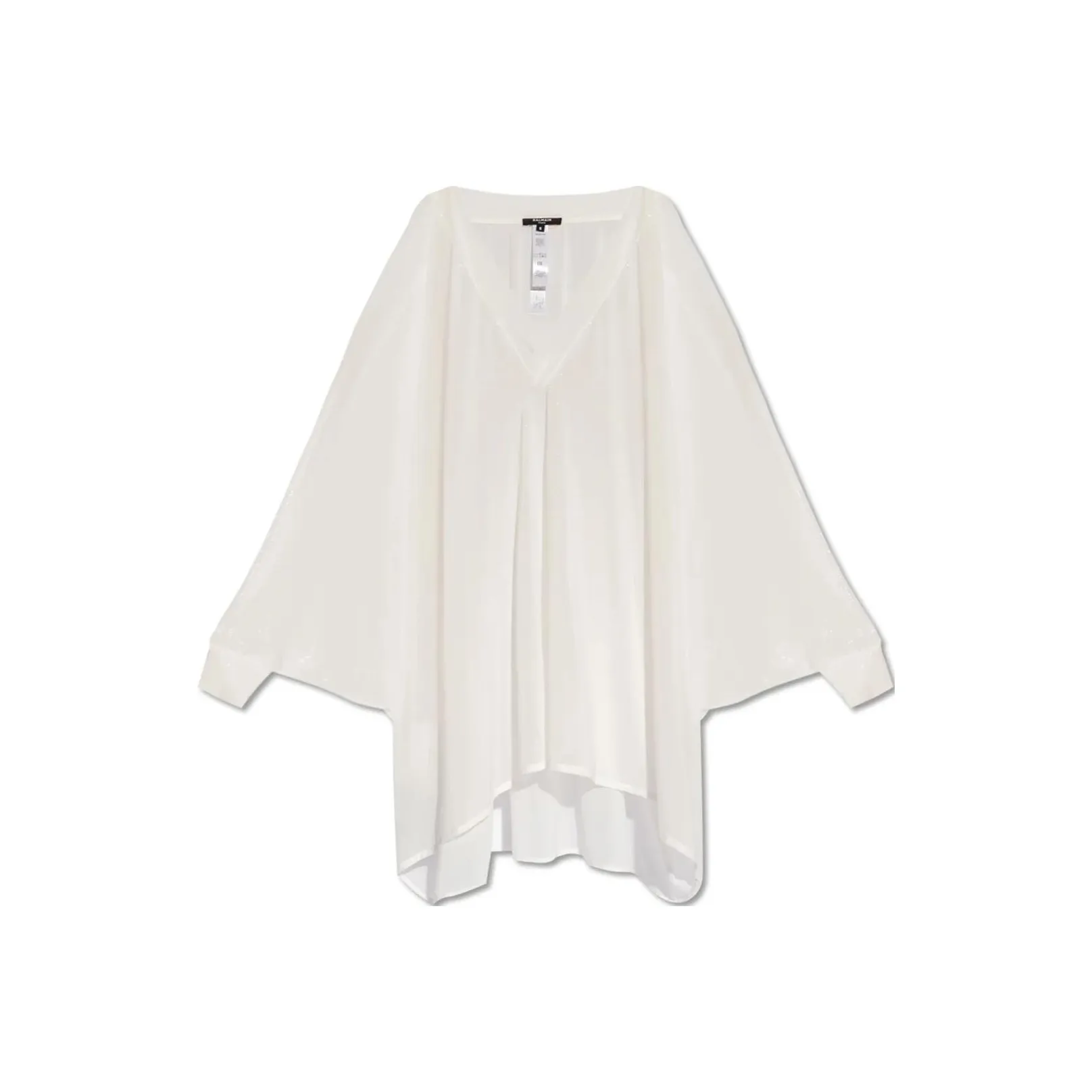 Balmain Hair Sheer Kaftan V Neck Mini Beach Dress