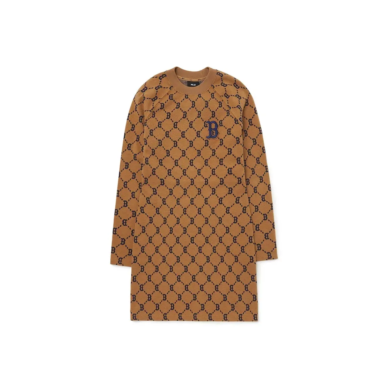 MLB Old Flower Хаки Женские Длинные Платья с Рукавами