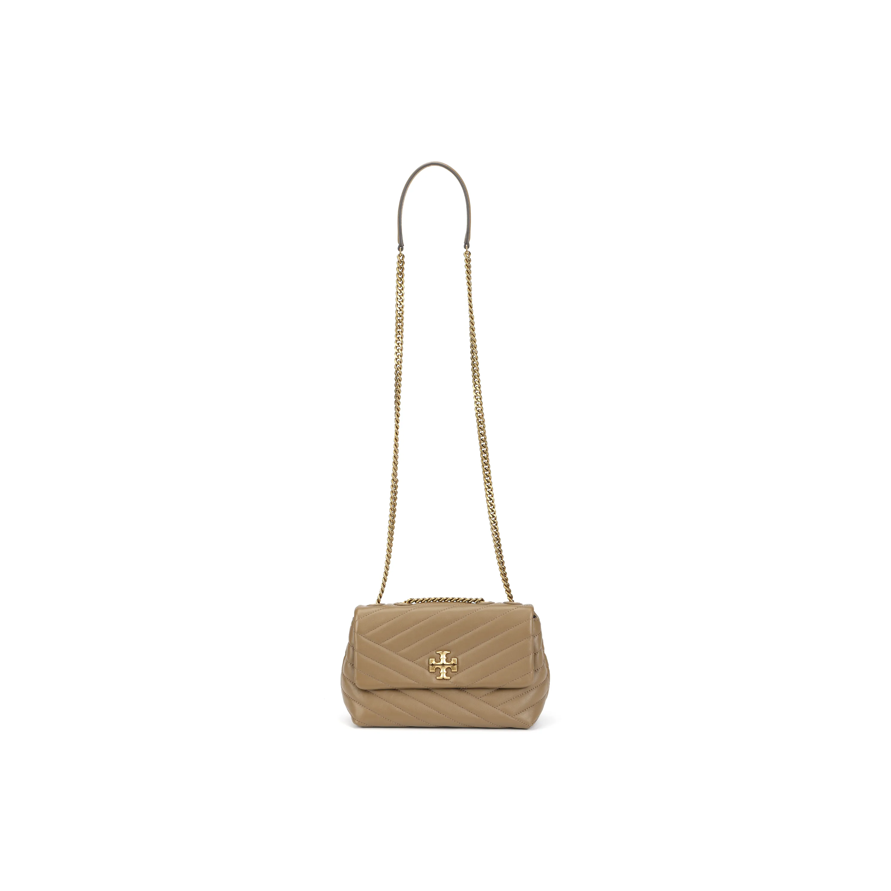 TORY BURCH Kira Leather Crossbody Bag, Shoulder Bag Women's Oystercatcher Umber
