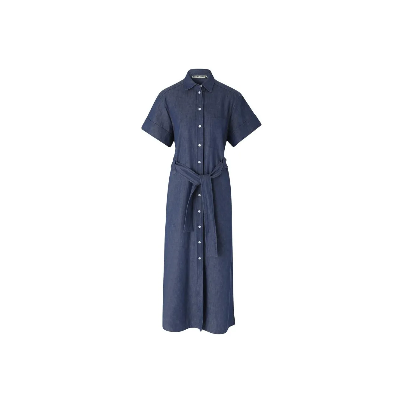 III VIVINIKO Short Sleeved Dress Women's Medium Blue