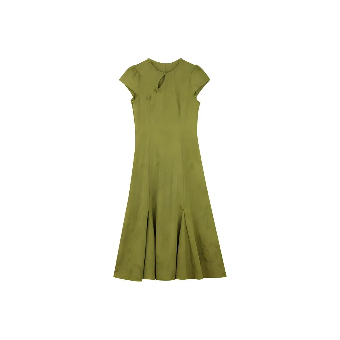 SOLIGHTER Short Sleeved Dress Women's Forest Green
